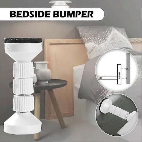 Bed Frame Anti-Shake Tool Threaded Adjustable Headboard Support Stop White Stabilizer Telescopic Bedside