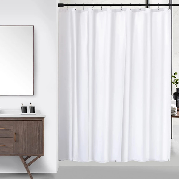 PEVA Transparenta Duschdraperier, Transparent Badrumsfoder, Vattentäta Baddraperier, Anti-Mögel, med Krokar, 180*200CM