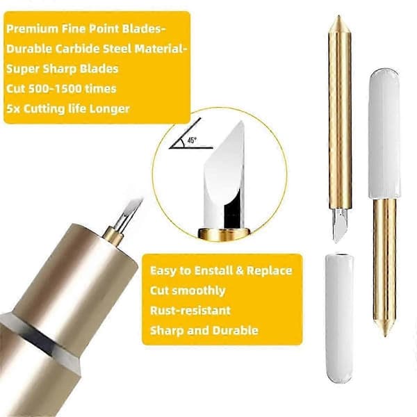 50 stk. Premium Fine Point Blade til 3/Maker/Explore 3/Explore Air 2/Air/One/Venture, Erstatningsblade