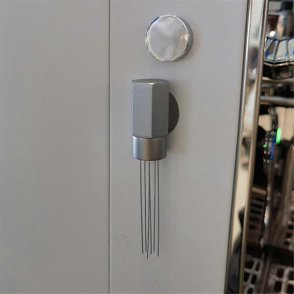 Stainless Steel Coffee Tampering Needle with Magnetic Suction Cup, Powder Dispenser, Coffee Stirring Needle, Agglomeration Aid, Coffee, A