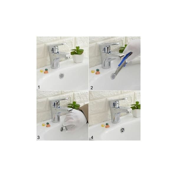 1-pack diskho runt hål överflödeslock keramiskt handfat diskho överflödeslock kök hotell badrumstillbehör (YE Style)