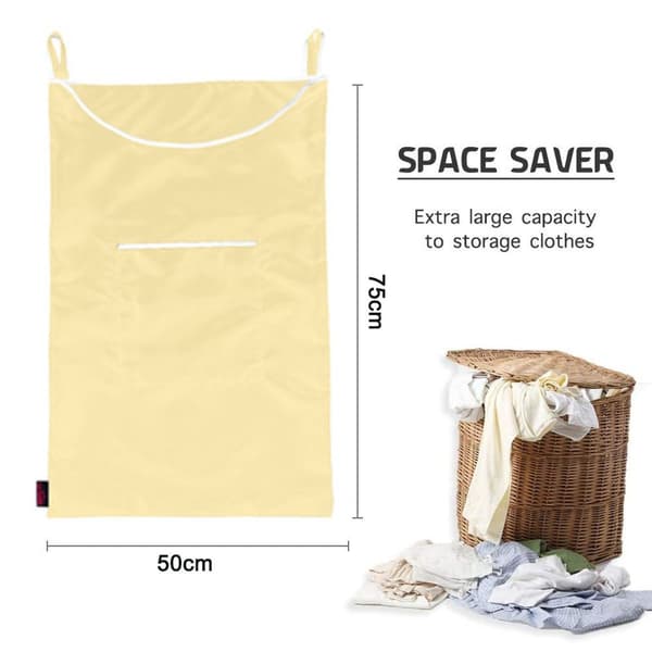 Laundry Organizer, Laundry Collector, Hanging Laundry Basket, Space-Saving Laundry Bag with Hook KLB