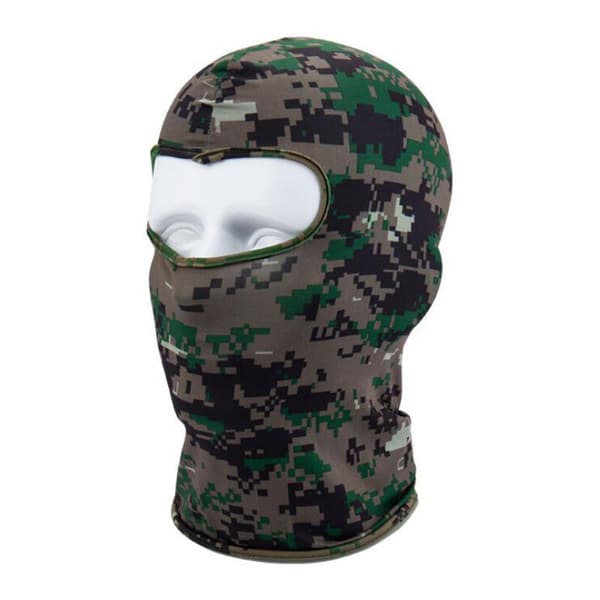 Udendørs tynd cykel ski maske camo digital grøn