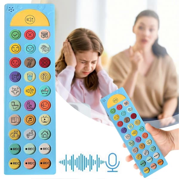 AAC-enhed til autisme - 6 programmerbare knapper, justerbar lydstyrke, taleterapi kommunikationsværktøj til ikke-verbale børn og voksne [DB]