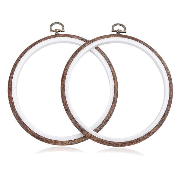 4 stk 17 cm runde broderirammer displayramme sirkel, bøylering for kunst håndverk søm