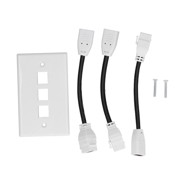 Porte 4K Vægplade ABS Multiport Slidstærk Holdbar KLB