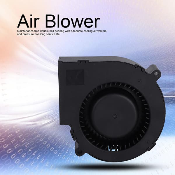 Dobbeltkugle turbine luftblæser køleventilator til picnic camping varmeudstyr grill 12V 2.4A