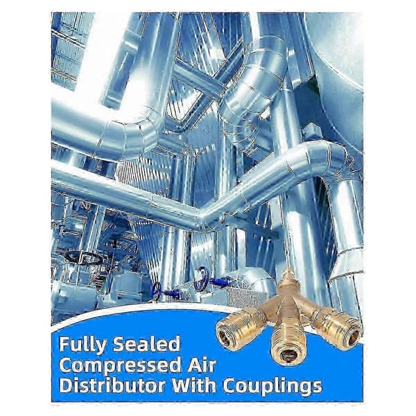 Triple Compressed Air Distributor with Quick Couplings - NW 7.2 1/4AG for Easy Use