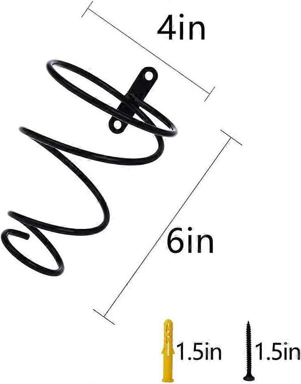 Wall-mounted Iron Wine Rack, 4-Piece Metal Hanging Wine Rack Organizer, Sp [DB]