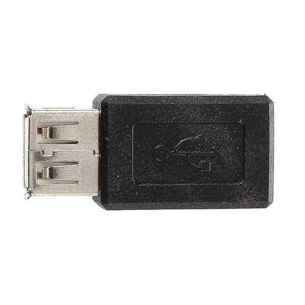 Musta USB 2.0 A-tyypin naaras-USB B-tyypin naarasadapteriliitin