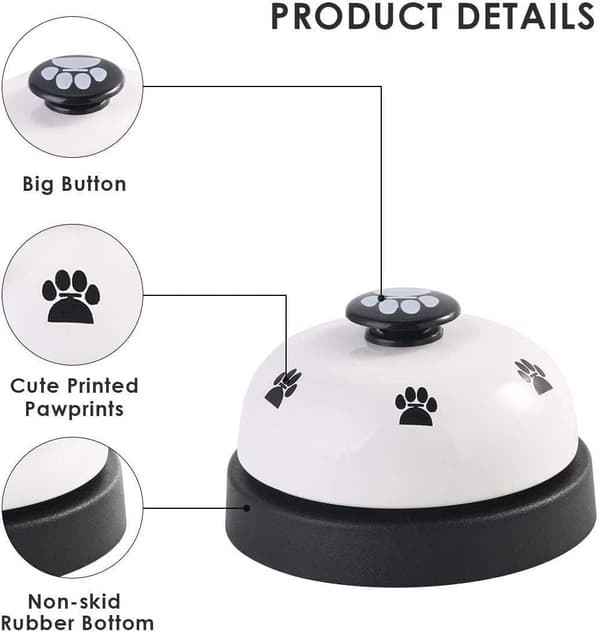 Pet Training Bell, 2 Pcs Pet Training Bells and 1 Pc Dog Doorbell, Dog Training Doorbell and Training Device