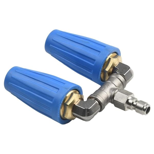 Dobbelt dyse Turbo til renere, 4000 Psi tryk roterende, 1/4 tomme spray