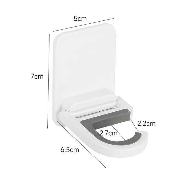 Vægmonteret kost- og moppeholder, selvklæbende, ingen boring, super skridsikker, 2 stk.