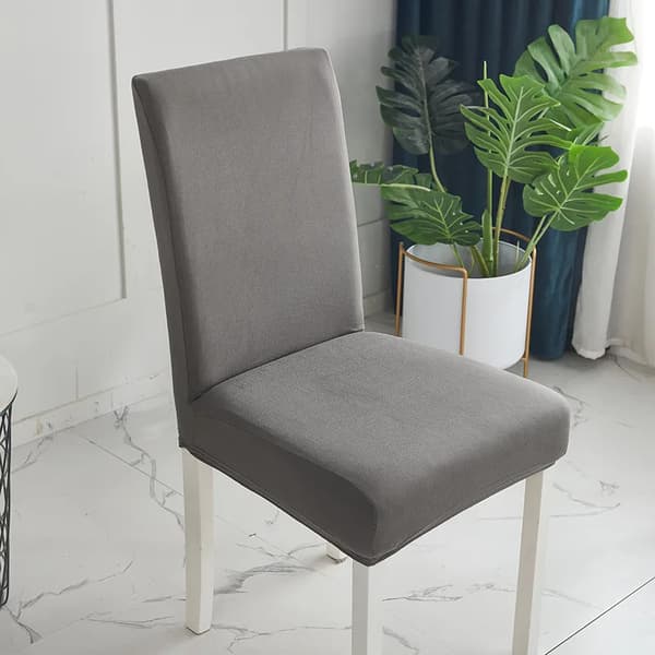 Yksivärinen tuolinpäällinen, tummanharmaa