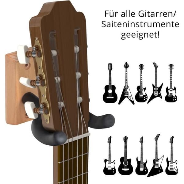 Classic Cantabile Vægbeslag i træ til guitar Blå Blue