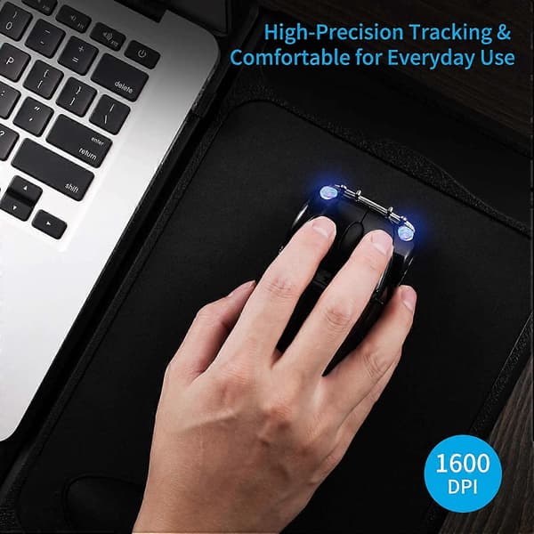 [Updated] Classic Car Shaped Mouse with LED Headlights, 1600 DPI, 2.4 GHz Wireless Computer Mouse, Comfortable for All Use, Black