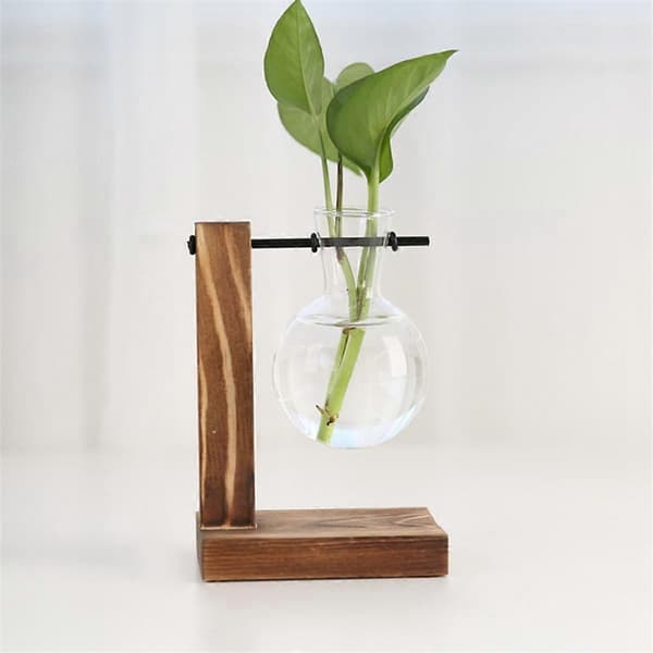 B Planteformeringstationer Skrivebordsplanteterrarium, Glasplanter med Stativ, Formeringstation til Hydroponiske Planter