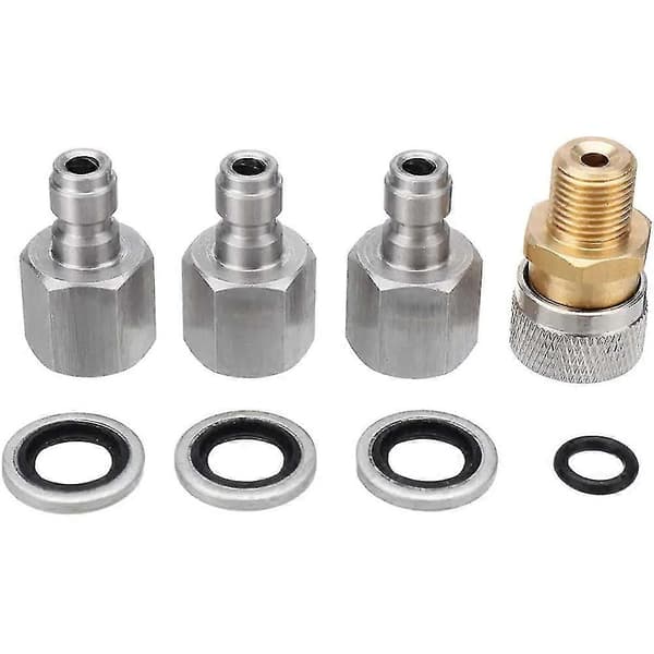 1/8 BSP Hurtigkoblinger Ladeadaptersett, Rustfritt Stål PCP Luft Lade Hurtigkobling