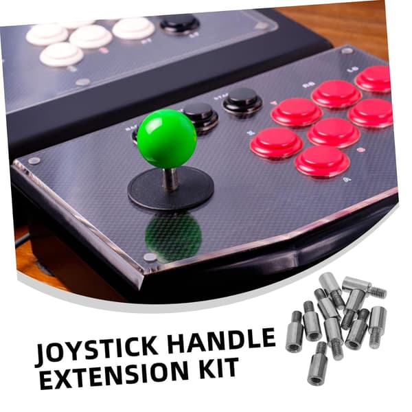 10 st joystick Schaftverlängerungsset 1,5 cm järn silver -