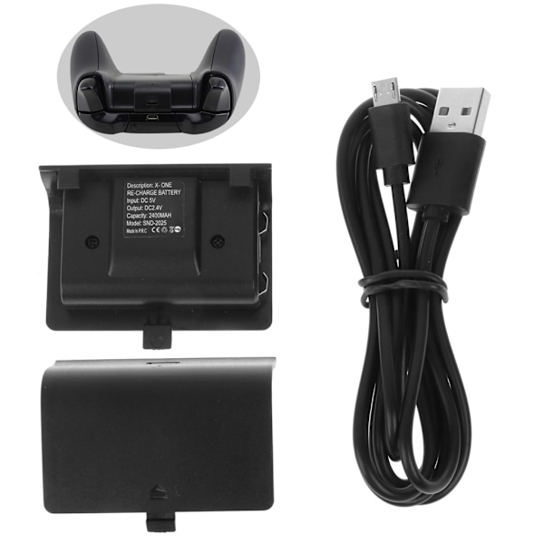 Nytt NI-MH 2400MAH ladesett Oppladbart batteripakke + USB-kabel for Xbox One