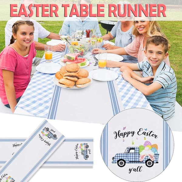 Easter Bunny Table Runner Easter Holiday Kitchen Dining Table Runner For Home Q
