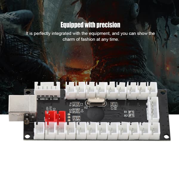 Arcade Game USB Encoder Controller med akrylkrystaletui til Raspberry Pi og PC Mainframe882C
