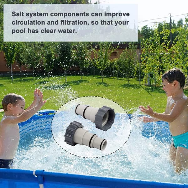 Slangadapter för pool, 2 st slangadapter A, Intex adapter A, med skruvbar innergänga, diameter 32/38 mm