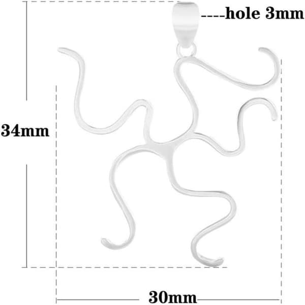 5-klo hänge, stift hänge, sterling silver, 5-klo