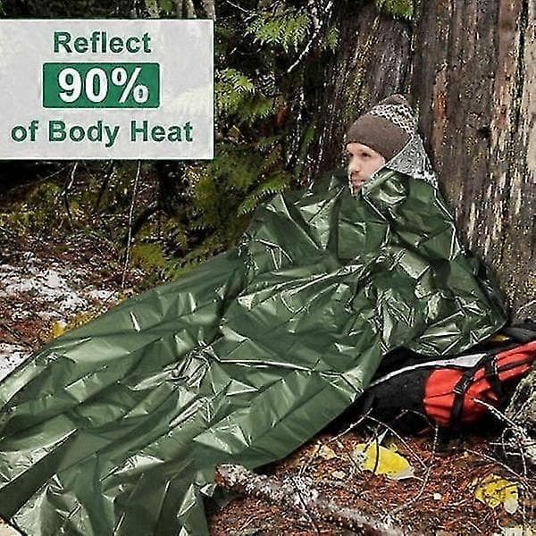Nødsovepose med Paracord, Ultralet Vandtæt Termisk Overlevelsesdækken til Camping