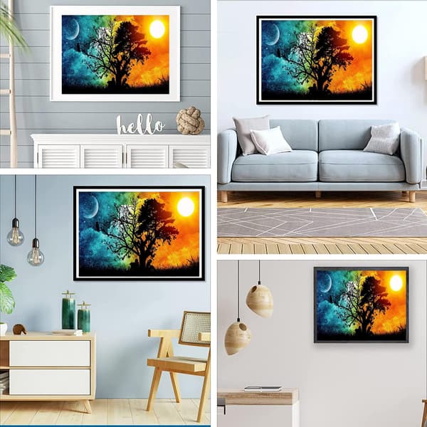 5D DIY Diamantmaleri Sæt, Diamantmaleri, Maleri efter tal, Fuld Diamantmaleri Sæt, Fuld Stjernehimmel Diamantbroderi Rhinestone Kunst Væg D