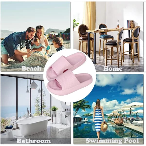 Tykkke Platform Sky-hjemmesko til kvinder Rosa pink{KDO} rosa 42-43[CO]
