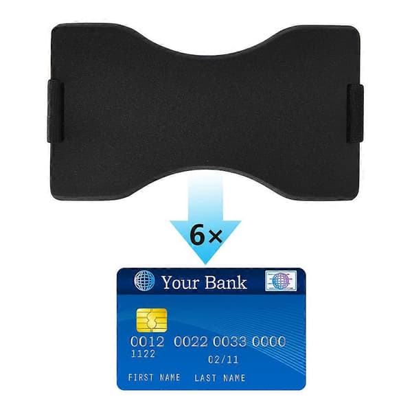 Simple Slim Card Holder - RFID Blocking Credit Card Holder for Front Pocket - Black