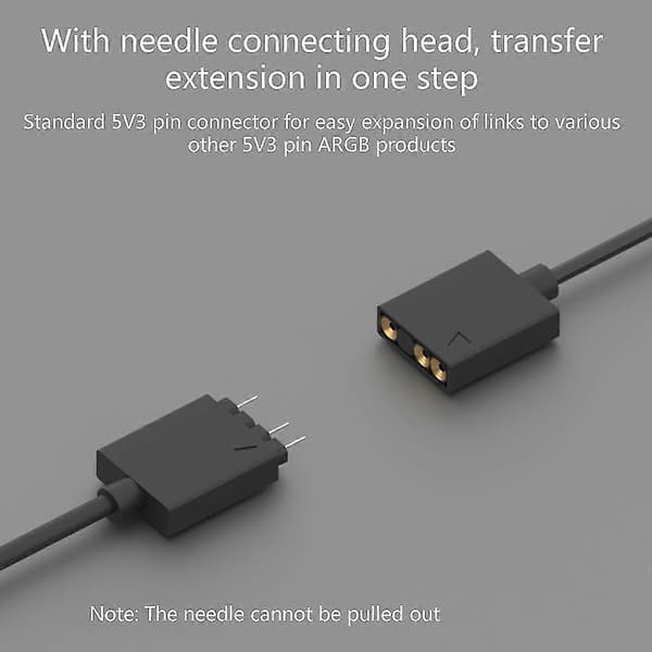 Argb 5v 3-pin Forlængerkabel Adapter 30cm 1 Til 3 Rgb Led Splitter Kabel Hub