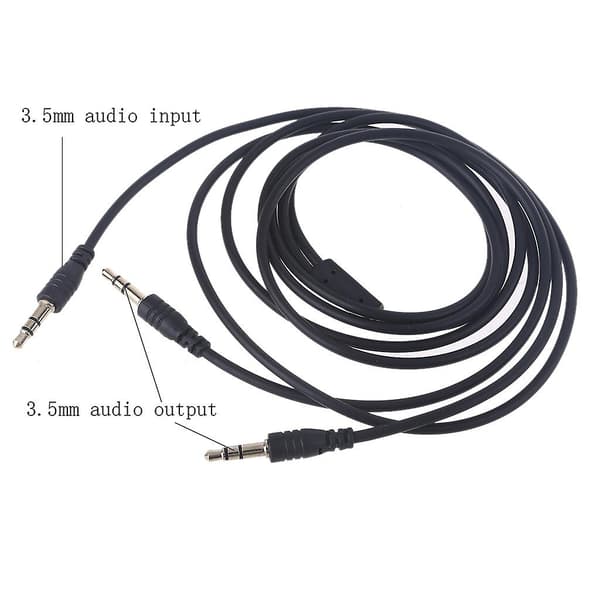 Hann til 2 hanner lydsplitter 3,5 mm stereo jack hodetelefonadapterkabel (FMY)
