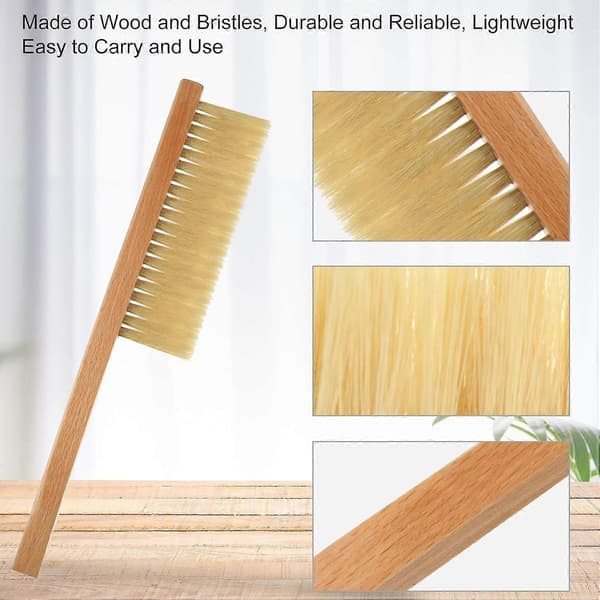 3-pack Bee Brush Wooden Handle, Bristle Bee Brush, Bee Brush Tool with Wooden Handle