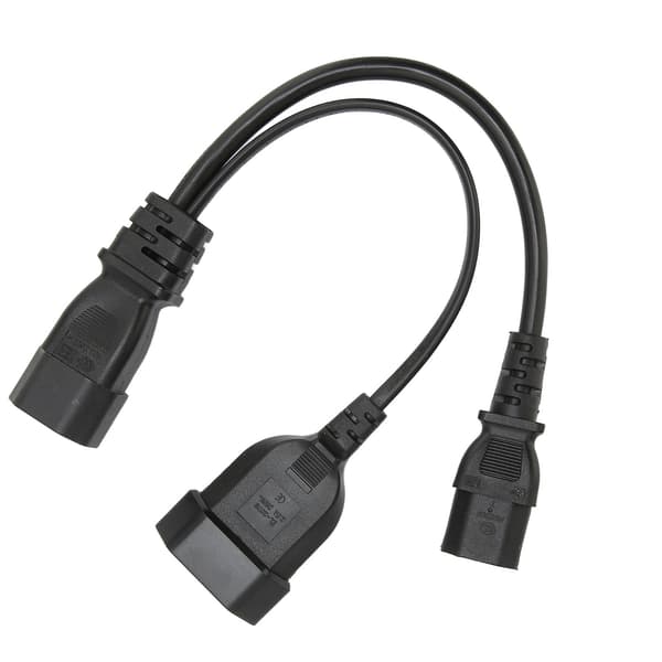 IEC320 C14 til IEC320 C13 og EU-strømkabel Professionel Y-splitter strømstikkabel 12,6 tommer 10A 250V
