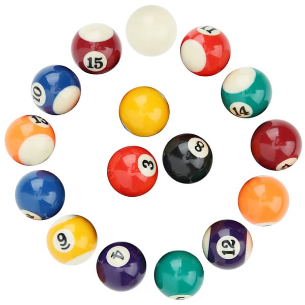 16 stk. miljøvenlige 38 mm harpiks billardkugler, legetøj, mini poolbordstilbehør