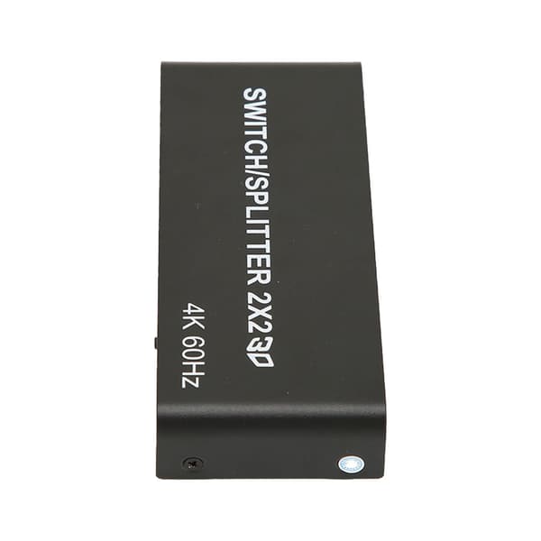 HD Multimedia Interface -kytkin 2 sisään 2 ulos 4K HD Multimedia Interface -jakaja PC-projektoritelevisiolle 100‑240V EU-pistoke