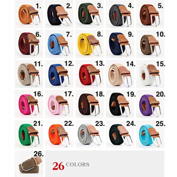 Lærredsbælte - W26-W36 - Vælg farve - Afslappende bælte - Elastisk Lyseblå nr. 07 - Lyseblå Lyseblå nr. 07 - Lyseblå Light Blue No. 07 - Light blue