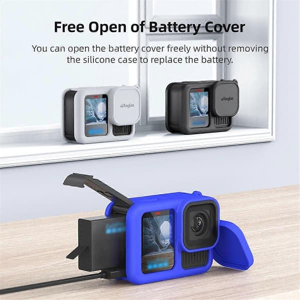 Silicone Case for 13 Full Protective Shell for Hero 13 Lens Cap Camera Accessories Light Gray