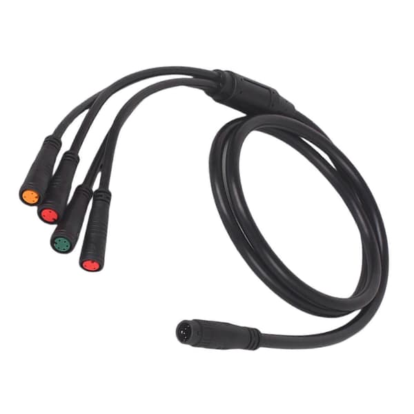 Elsykkel Julet-kontakt 1 til 4 hovedkabel Vanntett kabel 105cm db