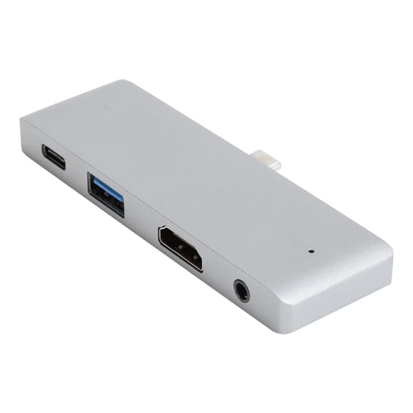 4-in-1 Type C Hub Docking Station Type-C to HD Multimedia Interface+Audio3.5+USB3.0+USB-C Adapter