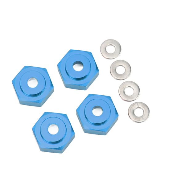 4 stk RC Hexkobling Professionel Aluminiumslegering RC Hjul Hex Adapter til 1/10 RC Biler Mørkeblå