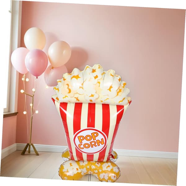 temafest Popcorn Balloner 113x65cm aluminiumsfolie, stående 3d-design -