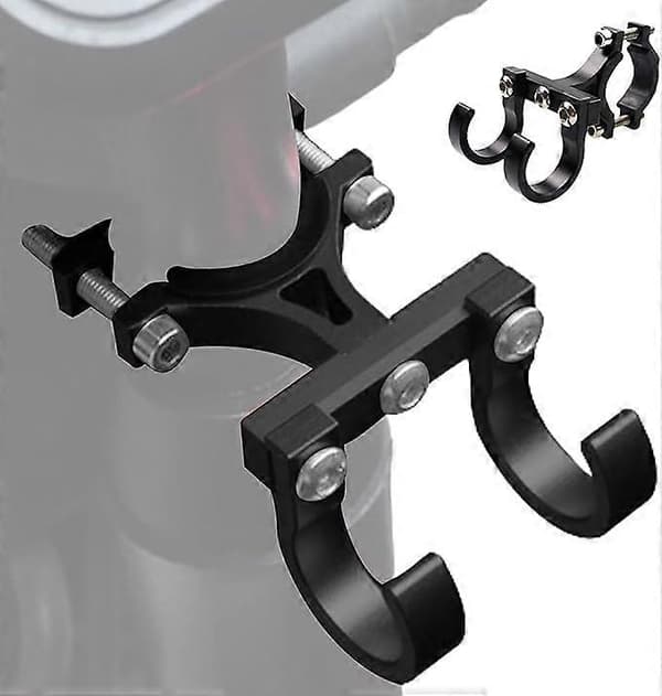 Motorcycle Handlebar Helmet Hook, Safety Helmet Hook for Motorcycle Handlebar, Helmet Hanger - Motorcycle Accessories, Double Hook, Hard Full [DB]