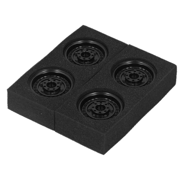 4 stk. RC Beadlock Fælge Metal Fælg Erstatning til AXIAL/TRX4/GEN8/MST/hsp Sort