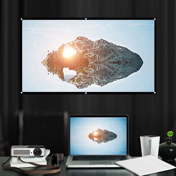 16:9 Thickened Portable Wrinkle-Free Soft White Polyester Projector Screen (100 inch)