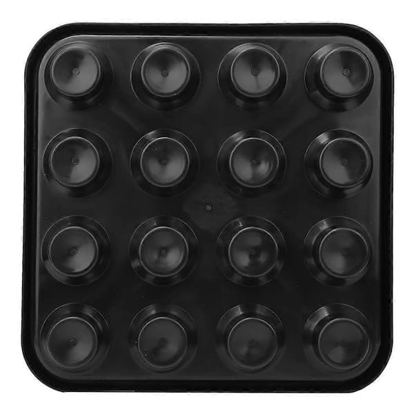 Pool Ball Storage Tray, Holds 16 Balls, Billiard Accessories for Pool Hall, Black