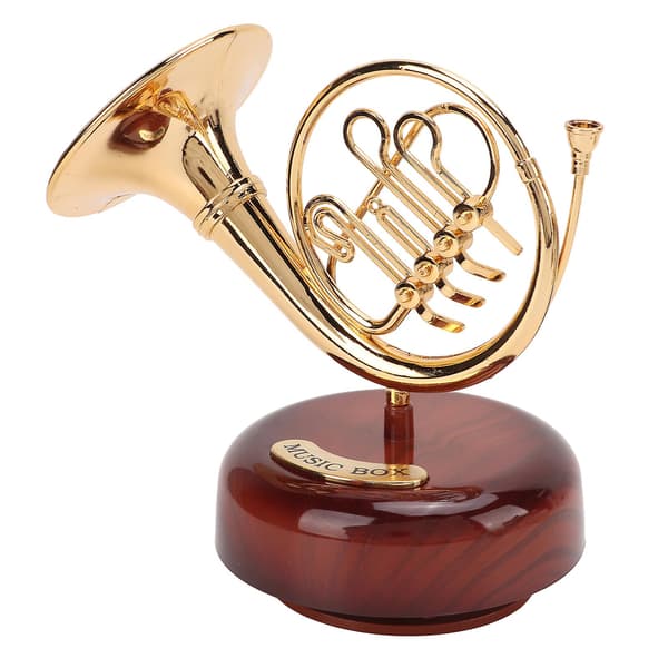 Klassisk miniaturedesign Premium holdbart waldhorn ornament - til Alice spilledåse
