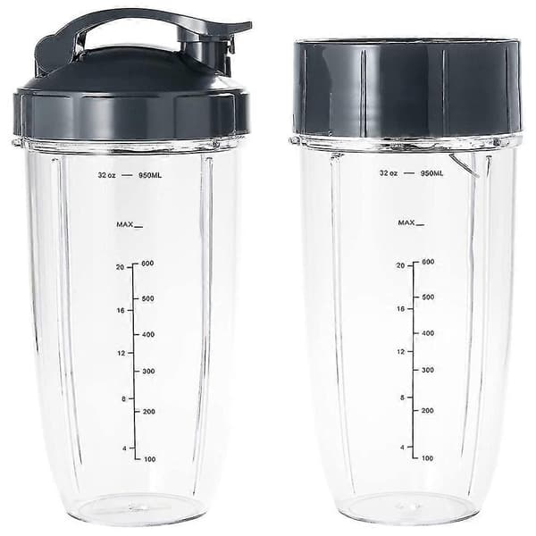 7 delar Nutribullet Blenderkoppar & Blad Ersättningsset 32Oz Stor Kopp Kompatibel med NutriBullet